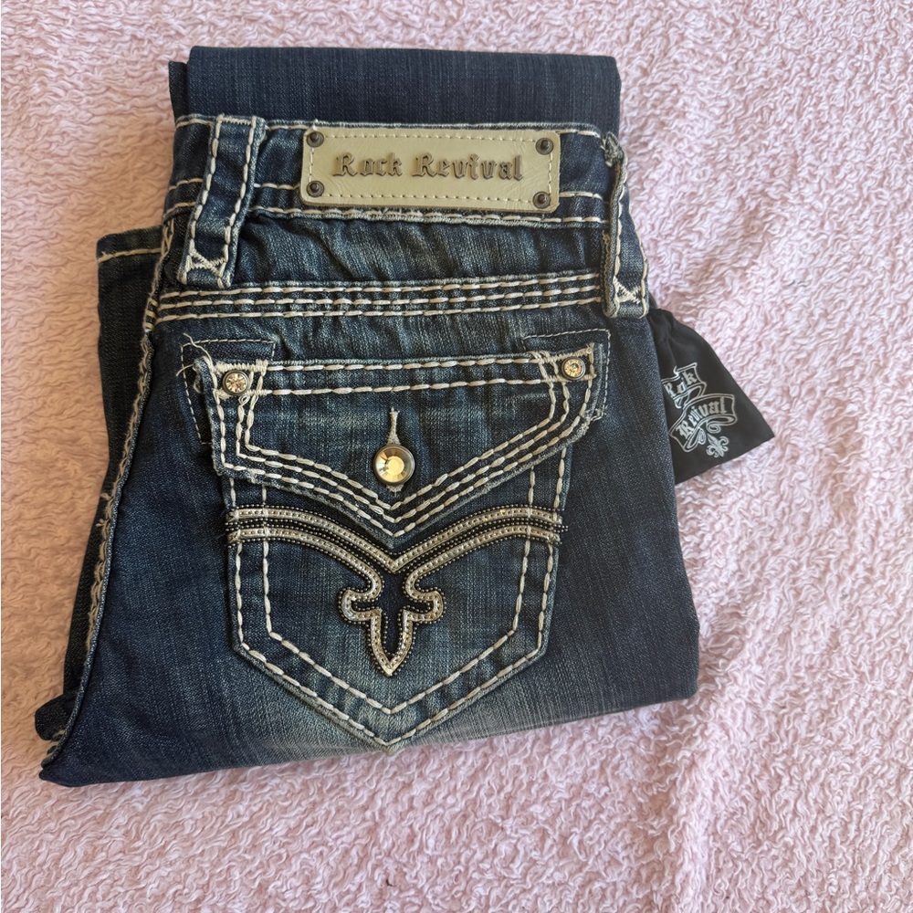 Rock Revival Women's Dark Blue Boot Cut Jeans